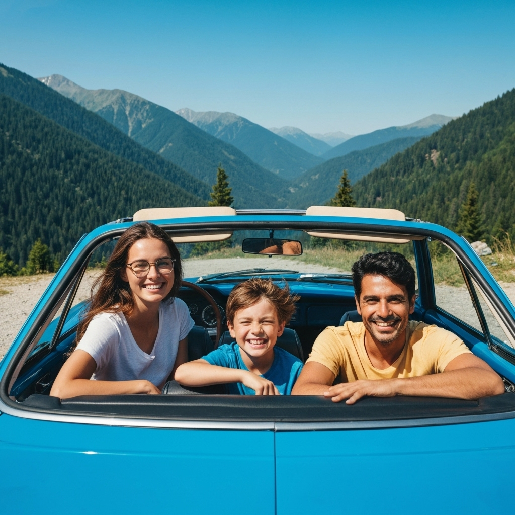 Luz Holiday founders with happy family customers